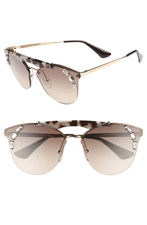 yellow prada glasses|Prada rimless sunglasses.